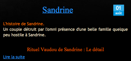 Cliquez et Découvrez le Témoignage de Sandrine